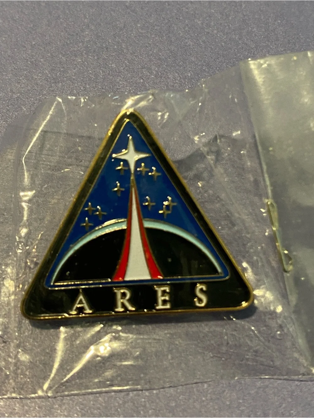 Blue and Orange Space Mission Enamel Pins - Men Accessories